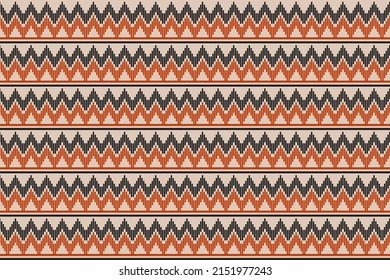 Ethnic ikat seamless pattern in tribal. Design for background, wallpaper, vector illustration, fabric, clothing, carpet, textile, batik, embroidery.