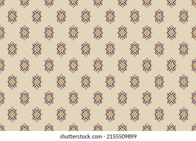 Patrón de ikat étnico sin fisuras en las tribus. Tejido de patrón oriental étnico. Diseño para fondo, papel pintado, ilustración vectorial, tela, ropa, alfombra, textil, batik, bordado.