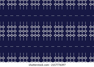 Patrón de ikat étnico sin fisuras en las tribus. Tejido de patrón oriental étnico. Diseño para fondo, papel pintado, ilustración vectorial, tela, ropa, alfombra, textil, batik, bordado.