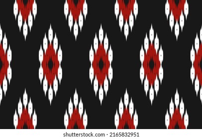 Ethnic ikat seamless pattern in tribal. American and Mexican style. Design for background, wallpaper, illustration, fabric, clothing, carpet, textile, batik, embroidery.