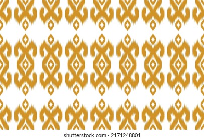 Ethnic ikat seamless pattern in tribal. American, Mexican style. Design for background, wallpaper, illustration, fabric, clothing, carpet, textile, batik, embroidery.