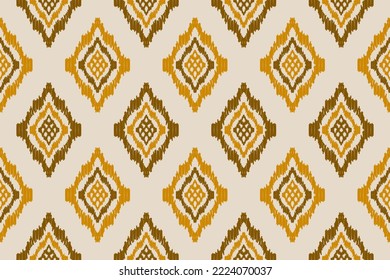 Ethnic ikat seamless pattern in tribal. American, Mexican style. Aztec geometric ornament print. Design for background, wallpaper, illustration, fabric, clothing, carpet, textile, batik, embroidery.