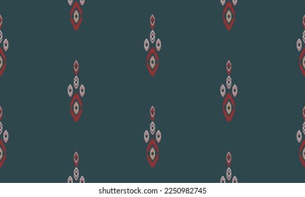 Ethnic ikat seamless pattern in tribal. Aztec geometric ethnic ornament print. Ikat pattern style. Design for background, wallpaper, illustration, fabric, clothing, carpet, textile, batik, embroidery.