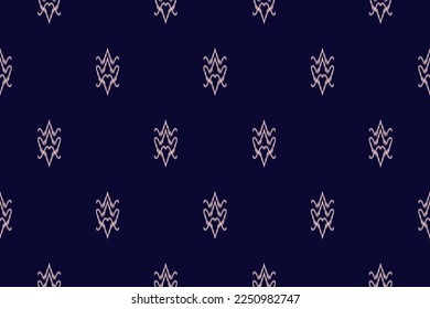 Ethnic ikat seamless pattern in tribal. Aztec geometric ethnic ornament print. Ikat pattern style. Design for background, wallpaper, illustration, fabric, clothing, carpet, textile, batik, embroidery.