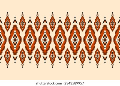 Ethnische Ikat nahtlose Muster in Stämmen. Amerikanischer, mexikanischer Stil. Aztekischer geometrischer Zierdruck. Design für Hintergrund, Tapete, Illustration, Stoff, Kleidung, Teppich, Textilien, Batik, Stickereien.