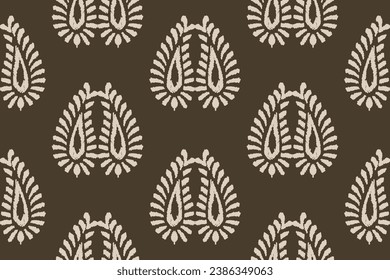 Patrón de ikat étnico sin fisuras en las tribus. Huella de ornamento étnico geométrico azteca. Estilo de patrón de Ikat. Diseño para fondo, papel pintado, ilustración, tela, ropa, alfombra, textil, batik, bordado.