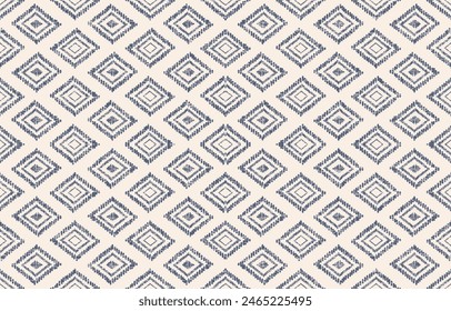 Ethnic ikat seamless pattern in tribal. Geometric ethnic ornament print. Ikat pattern style. Design for ikat, blanket, fabric, clothing, carpet, textile, ethnic, batik, embroidery.