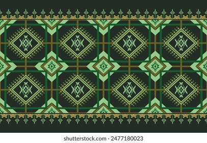 Ethnic ikat seamless pattern in tribal. Geometric ethnic ornament print. Ethnic pattern style. Design for background,illustration,texture,fabric,wallpaper.