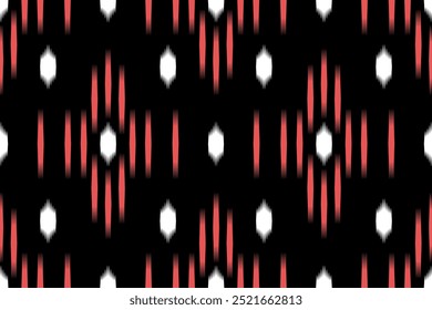 Patrón de ikat étnico sin fisuras en tribal. Estampado de adorno étnico geométrico azteca. Ikat estilo de patrón. Diseño para el fondo, Fondo de pantalla, ilustración, tela, ropa, alfombra, textil, batik, bordado.
