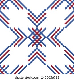 Ethnic ikat seamless pattern in tribal.Geometric design background texture in native American, Mexican, African, retro style.Aztec geometric folk culture art background.Boho abstract design for decor.