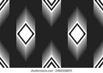 Ethnic ikat seamless pattern.beautiful pattern. folk embroidery,bohemian style,aztec geometric art ornament print.ethnic abstract art.Seamless fabric.design for fabric, carpet, wallpaper, clothing	