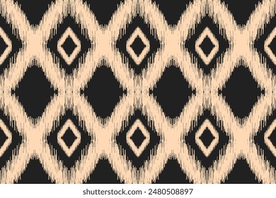 Ethnic ikat seamless pattern.beautiful pattern. folk embroidery,bohemian style,aztec geometric art ornament print.ethnic abstract art.Seamless fabric.design for fabric, carpet, wallpaper, clothing	