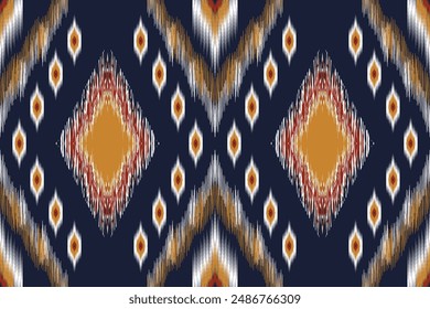 Ethnic ikat seamless pattern.beautiful pattern. folk embroidery,bohemian style,aztec geometric art ornament print.ethnic abstract art.Seamless fabric.design for fabric, carpet, wallpaper, clothing
