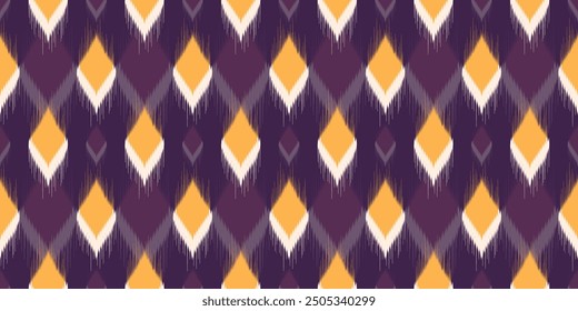 Ethnic ikat seamless pattern.beautiful pattern. folk embroidery,bohemian style,aztec geometric art ornament print.ethnic abstract art.Seamless fabric.design for fabric, carpet, wallpaper, clothing.