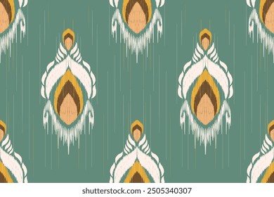 Ethnic ikat seamless pattern.beautiful pattern. folk embroidery,bohemian style,aztec geometric art ornament print.ethnic abstract art.Seamless fabric.design for fabric, carpet, wallpaper, clothing.