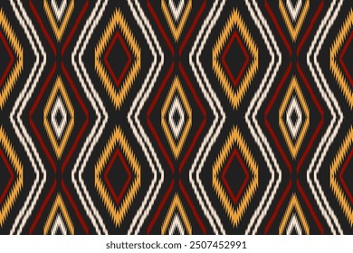 Ethnic ikat seamless pattern.beautiful pattern. folk embroidery,bohemian style,aztec geometric art ornament print.ethnic abstract art.Seamless fabric.design for fabric, carpet, wallpaper, clothing.