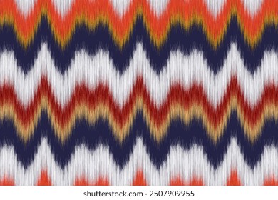 Ethnic ikat seamless pattern.beautiful pattern. folk embroidery,bohemian style,aztec geometric art ornament print.ethnic abstract art.Seamless fabric.design for fabric, carpet, wallpaper, clothing.