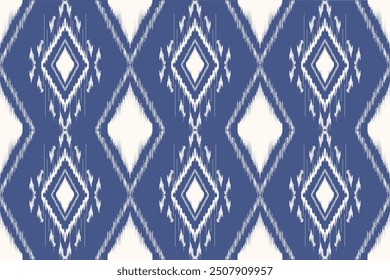 Ethnic ikat seamless pattern.beautiful pattern. folk embroidery,bohemian style,aztec geometric art ornament print.ethnic abstract art.Seamless fabric.design for fabric, carpet, wallpaper, clothing.