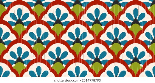 Padrão perfeito padrão étnico ikat.lindo. bordado folclórico, estilo boêmio, arte geométrica azteca ornamento print.étnica abstrata art.Seamless fabric.design para tecido, tapete, papel de parede, roupas.