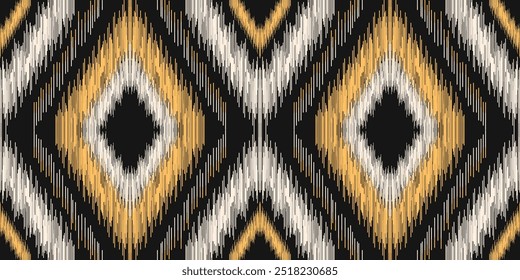 Ethnic ikat seamless pattern.beautiful pattern. folk embroidery,bohemian style,aztec geometric art ornament print.ethnic abstract art.Seamless fabric.design for fabric, carpet, wallpaper, clothing.