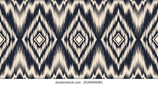 Patrón inconsútil étnico ikat. patrón hermoso. bordado popular, estilo bohemio, impresión de arte geométrico azteca. arte abstracto étnico ikat. Tela sin costuras. Ikat diseño para la tela, alfombra, Fondo de pantalla, ropa.	