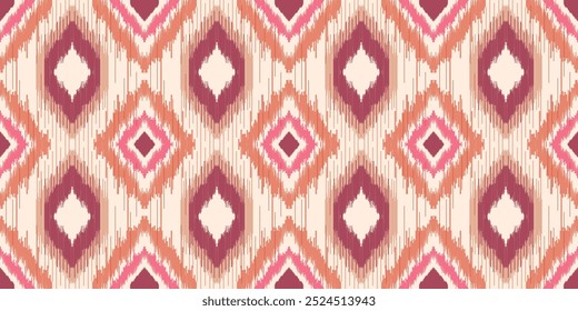 Ethnic ikat seamless pattern.beautiful pattern. folk embroidery,bohemian style,aztec geometric art print.ethnic ikat abstract art.Seamless fabric. Ikat design for fabric, carpet, wallpaper, clothing.	