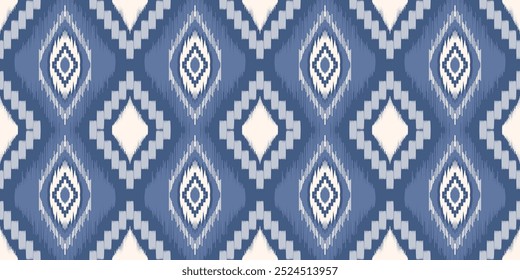 Ethnic ikat seamless pattern.beautiful pattern. folk embroidery,bohemian style,aztec geometric art print.ethnic ikat abstract art.Seamless fabric. Ikat design for fabric, carpet, wallpaper, clothing.	