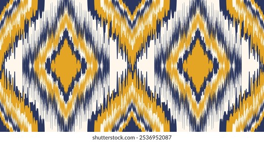 Ethnic ikat seamless pattern.beautiful pattern. folk embroidery,bohemian style,aztec geometric art print.ethnic ikat abstract art.Seamless fabric. Ikat design for fabric, carpet, wallpaper, clothing.