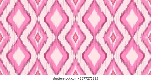 Ethnic ikat seamless pattern.beautiful pattern. floral embroidery, bohemian style, abstract flower art print. ethnic ikat abstract art. seamless fabric. ikat design for fabric, wallpaper, clothing.	