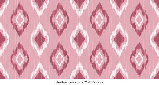 Ethnic ikat seamless pattern.beautiful pattern. floral embroidery, bohemian style, abstract flower art print. ethnic ikat abstract art. seamless fabric. ikat design for fabric, wallpaper, clothing.	