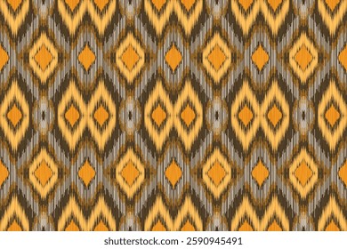 Ethnic ikat seamless pattern.beautiful pattern. floral embroidery, bohemian style, abstract flower art print. ethnic ikat abstract art. seamless fabric. ikat design for fabric, wallpaper, clothing.