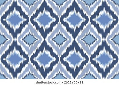 Ethnic ikat seamless pattern.beautiful pattern. floral embroidery, bohemian style, abstract flower art print. ethnic ikat abstract art. seamless fabric. ikat design for fabric, wallpaper, clothing