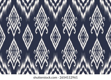 Patrón de tela ikat inconsútil étnico para la impresión de telas y textiles