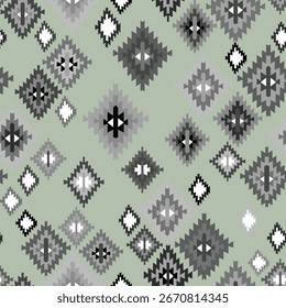 Ethnic ikat seamless pattern.beautiful pattern. folk embroidery,bohemian style,aztec geometric art ornament print.ethnic abstract art.Seamless fabric.design for fabric, carpet, wallpaper, clothing.