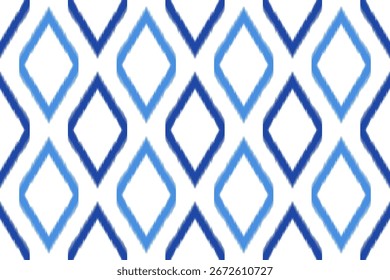 Ethnic ikat seamless pattern.beautiful pattern. floral embroidery, bohemian style, abstract flower art print. ethnic ikat abstract art. seamless fabric. ikat design for fabric, wallpaper, clothing