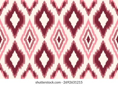 Ethnic ikat nahtloses Muster.schönes Muster. Blumenstickerei, Böhmischer Stil, abstrakter Blumenkunstdruck. ethnische ikat abstrakte kunst. nahtloser stoff. Kat Design für Stoff, Tapete, Kleidung.