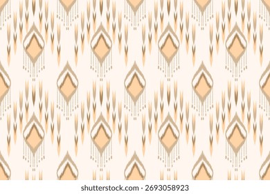 Ethnic ikat seamless pattern.beautiful pattern. floral embroidery, bohemian style, abstract flower art print. ethnic ikat abstract art. seamless fabric. ikat design for fabric, wallpaper, clothing.