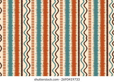 Ethnic ikat seamless pattern.beautiful pattern. floral embroidery, bohemian style, abstract flower art print. ethnic ikat abstract art. seamless fabric. ikat design for fabric, wallpaper, clothing.