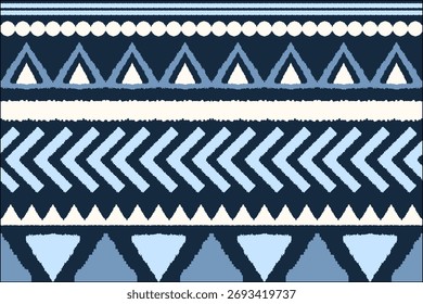 Ethnic ikat seamless pattern.beautiful pattern. floral embroidery, bohemian style, abstract flower art print. ethnic ikat abstract art. seamless fabric. ikat design for fabric, wallpaper, clothing.
