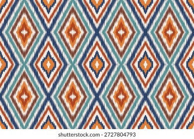 Patrón inconsútil étnico ikat. patrón hermoso. bordado floral, estilo bohemio, impresión abstracta del arte de la flor. arte abstracto étnico ikat. tela inconsútil. diseño ikat para la tela, el Fondo de pantalla, la ropa.