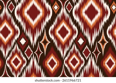 Ethnic ikat seamless pattern.beautiful pattern.ethnic ikat abstract art. seamless fabric. ikat design for all types of textiles and printing, wallpaper, clothing.	