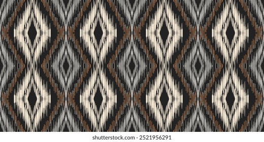 Ethnic ikat seamless pattern.beautiful pattern.folk embroidery,bohemian style,aztec geometric art print.ethnic ikat abstract art.Seamless fabric. Ikat design for fabric, carpet, wallpaper,clothing.