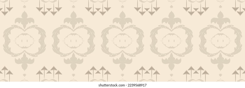 Ethnic ikat stripes batik textile seamless pattern digital vector design for Print saree Kurti Borneo Fabric border brush symbols swatches party wear