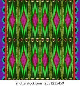 Ethnic ikat textile native pattern tradition for abstract wallpaper, background,carpet,illustration.