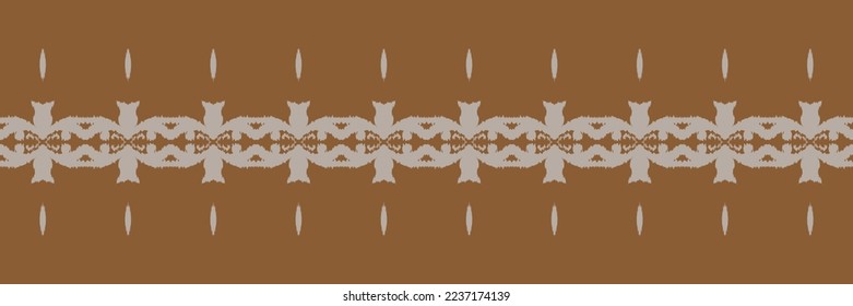 Ethnic ikat texture batik textile seamless pattern digital vector design for Print saree Kurti Borneo Fabric border brush symbols swatches stylish