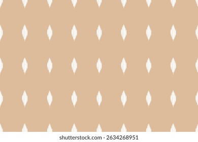Ethnic ikat traditional motif fabric pattern geometric style.African Ikat embroidery Ethnic oriental pattern white cream brown background wallpaper. Abstract,vector.Texture,frame,decoration.