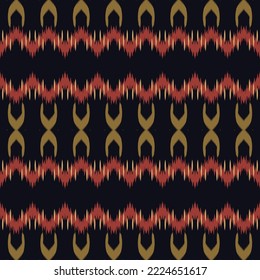 Ethnic ikat triangle batik textile seamless pattern digital vector design for Print saree Kurti Borneo Fabric border brush symbols swatches stylish