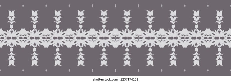 Ethnic ikat triangle batik textile seamless pattern digital vector design for Print saree Kurti Borneo Fabric border brush symbols swatches designer