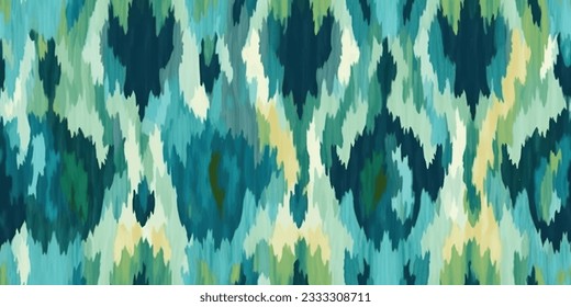 Ethnic Ikat tropical seamless pattern pastel tone. Abstract traditional folk antique graphic fabric line.  tribal embroidery stitch ikat repeat pattern 