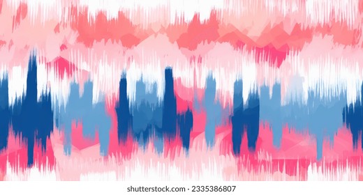 Ethnic Ikat tropical seamless pattern pastel tone. Abstract traditional folk antique graphic fabric line.  tribal embroidery stitch ikat repeat pattern 